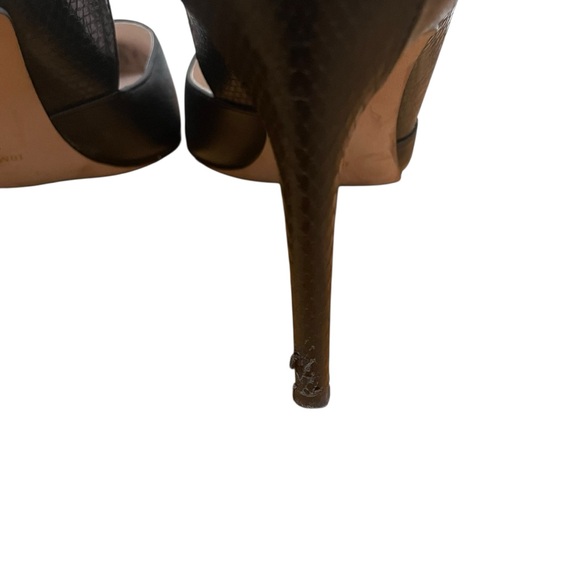 Louise et Cie Lo Hermosah Leather Snake Accent Pump Heels Black Women’s Size 10 - Picture 5 of 12